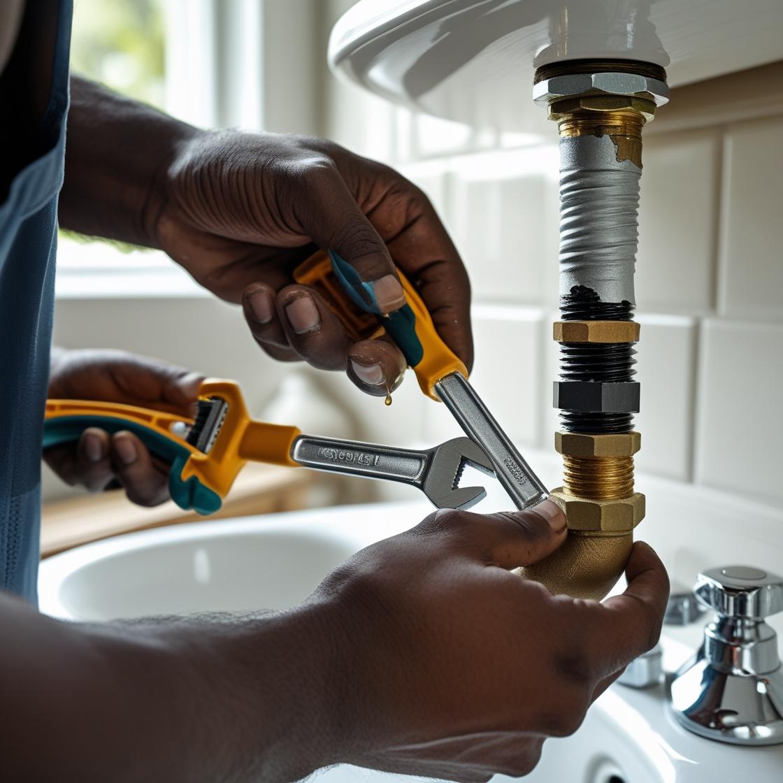 plumbing repair by a black guy